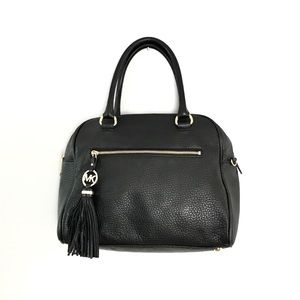 Michael Kors Black Leather Bag with Tassel